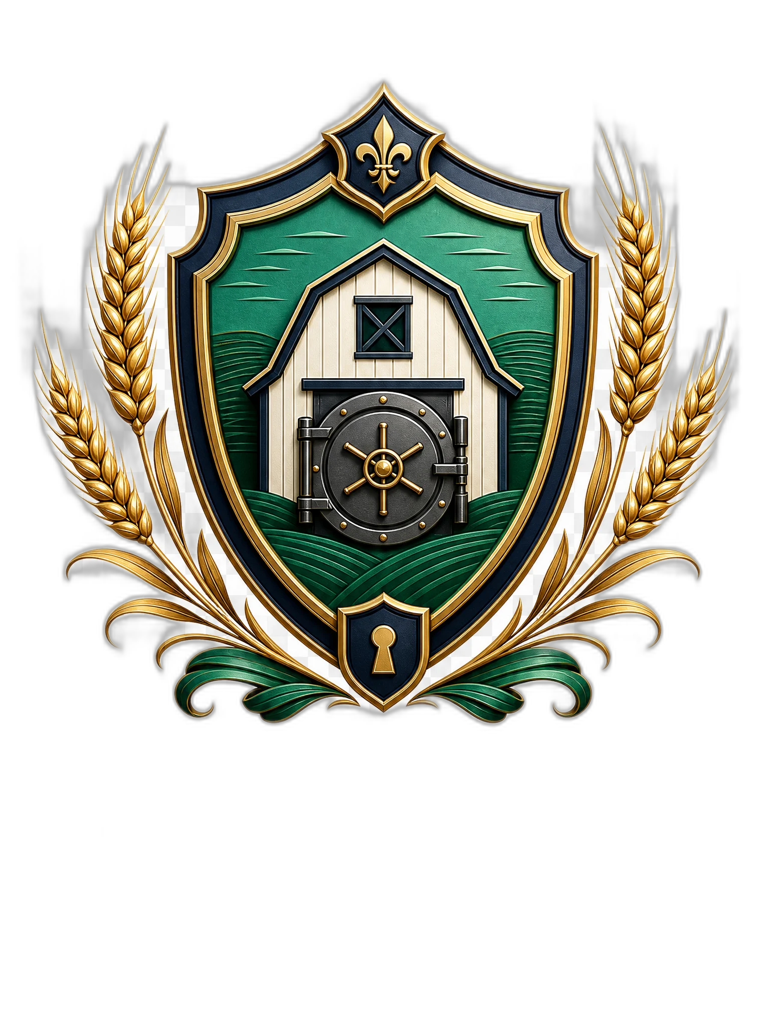 The Farm Vault heritage crest logo